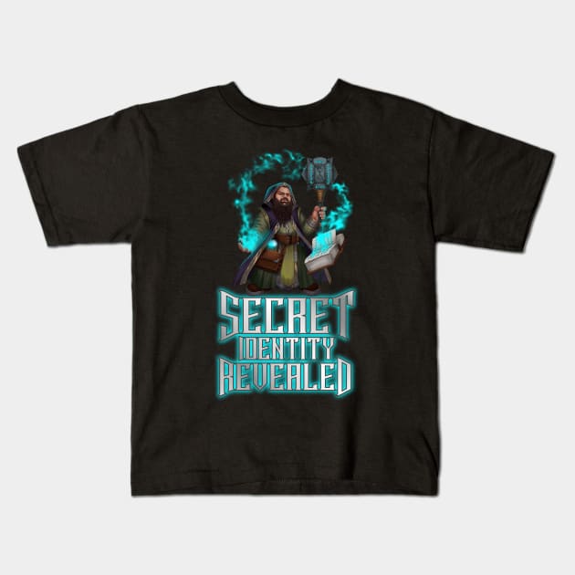 Secret Identity Revealed - Dwarf Mage Kids T-Shirt by Mystik Media LLC